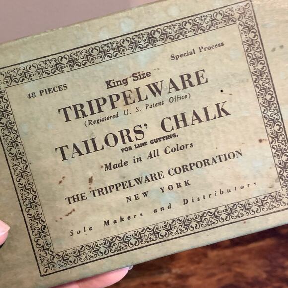 Vintage Trippelware Tailor’s Chalk Original Box Yellow Black Red 36 pieces - Picture 10 of 10